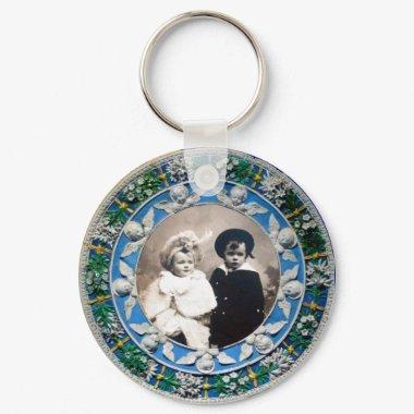 VIRGIN AND CHILD WITH ANGELS , PHOTO TEMPLATE KEYCHAIN