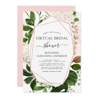 Virtual  Greenery Rose Gold Geometric