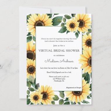 Virtual Bridal Shower Sunflower Invitations