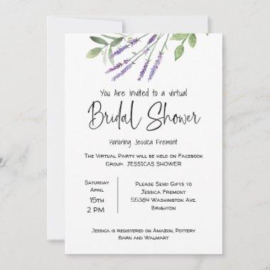 Virtual Bridal Wedding Shower Facebook Announcement