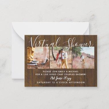 Virtual Shower PHOTO Wedding Live Chat Budget Advice Card