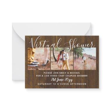 Virtual Shower PHOTO Wedding Live Chat Budget Advice Card