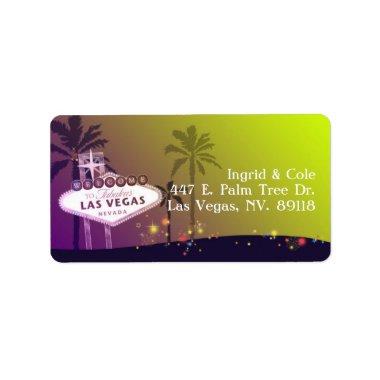 Viva Las Vegas Destination Wedding Address Label