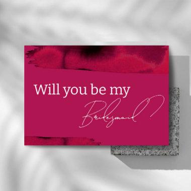 Viva Magenta, Modern be bridesmaid proposal