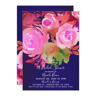 Vivid Purple Modern Spring Floral