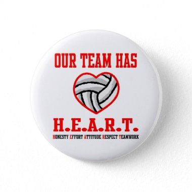 VolleyChick Heart Pinback Button
