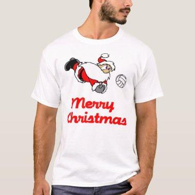 VolleyChick Santa Digs Merry Christmas T-Shirt