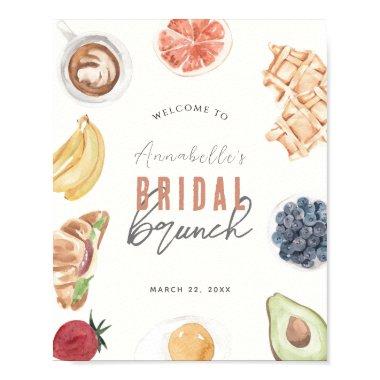 Waffles Coffee Fruits Bridal Brunch Welcome Sign