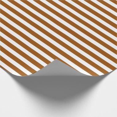 Walnut White Simple Horizontal Striped Wrapping Paper