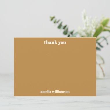 Warm Brown Fall Personalized Bridal Shower Thank You Invitations