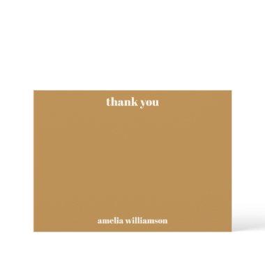 Warm Brown Fall Personalized  Thank You