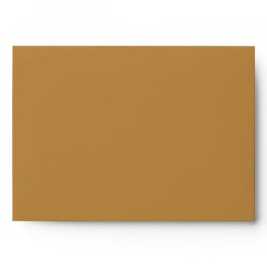 Warm Brown Fall Plaid Basic Solid  Envelope