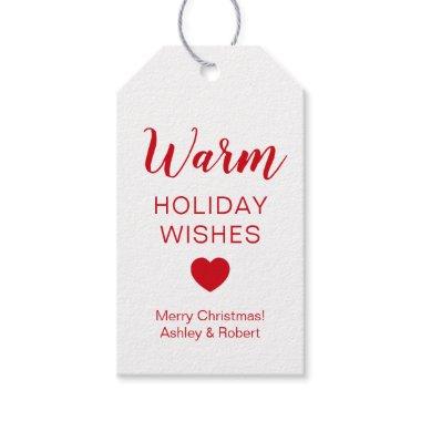 Warm Holiday Wishes Tag for Hot Chocolate, Coffee