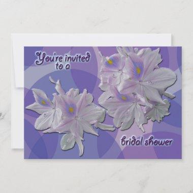 Water Hyacinth Bridal Shower Invitations