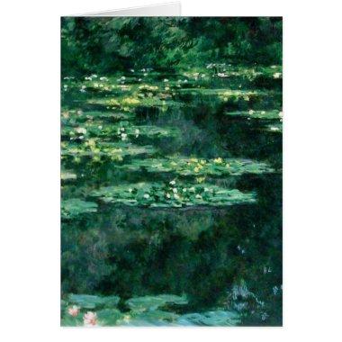 WATER LILIES IN GREEN POND by Claude Monet
