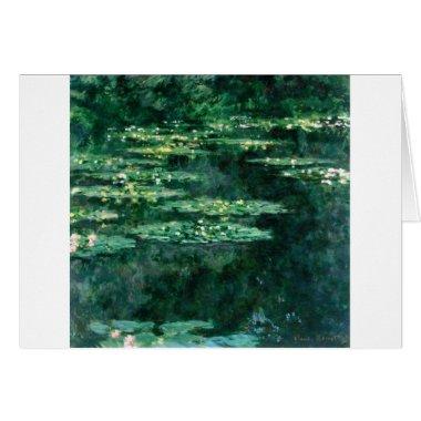 WATER LILIES IN GREEN POND by Claude Monet