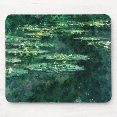 WATER LILIES IN GREEN POND by Claude Monet Mouse Pad