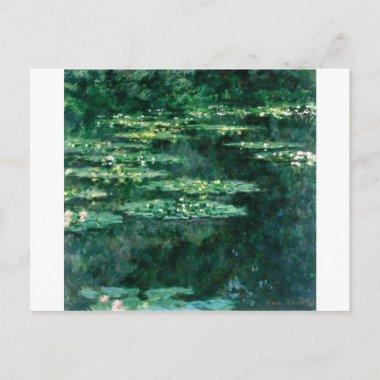 WATER LILIES IN GREEN POND by Claude Monet PostInvitations