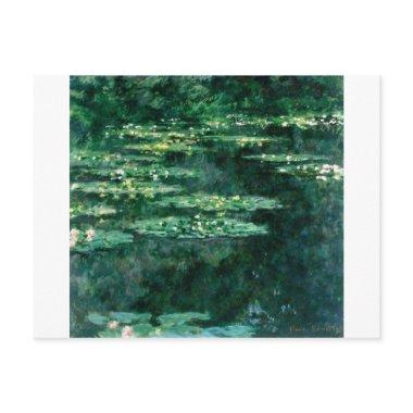 WATER LILIES IN GREEN POND by Claude Monet Post