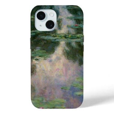 WATER LILIES IN PINK GREEN POND by Claude Monet iPhone 15 Case