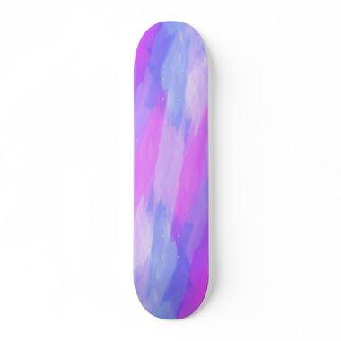 Watercolor Abstract Texture in Pastel Colors Skateboard