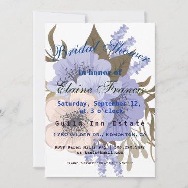 Watercolor Anemone Bridal Shower Invitations