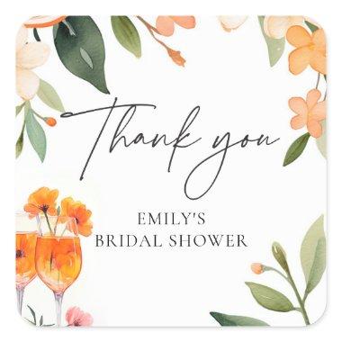 Watercolor Aperol Spritz  Square Sticker