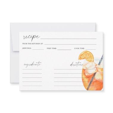 Watercolor aperol spritz cocktail - recipe