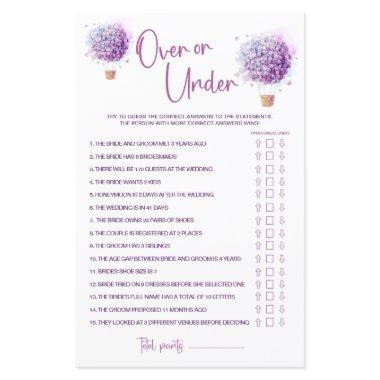 Watercolor Balloon Flowers | Over & Under Game
