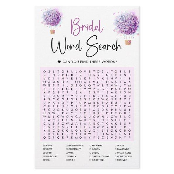 Watercolor Balloon Flowers | Word Search Game