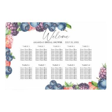 Watercolor Berries wedding seating chart