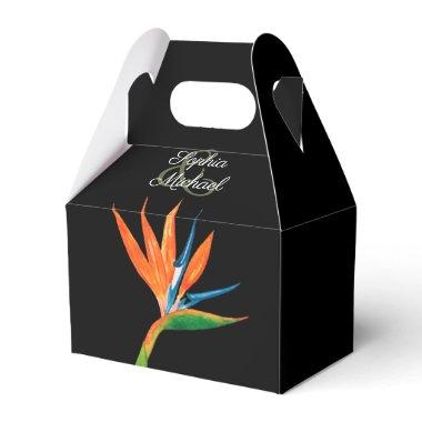 Watercolor Bird of Paradise Favor Boxes