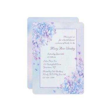 Watercolor Blue Purple Lilac Flower