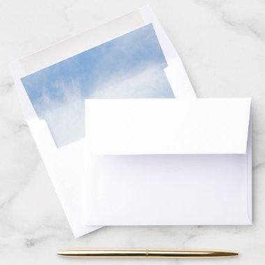 Watercolor Blue Sky Cloud 9 Envelope Liner