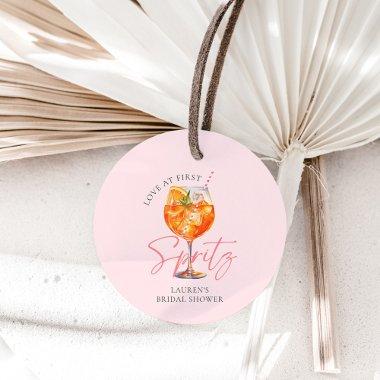 Watercolor Blush Pink Aperol Spritz  Favor Tags