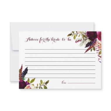 Watercolor Boho Floral Autumn Advice for the Bride