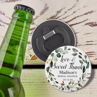 Watercolor Botanical Greenery Wreath Thank You Bottle Opener