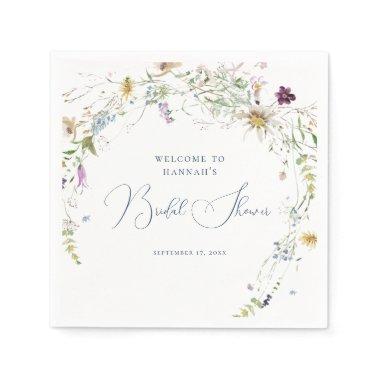 Watercolor Botanical Wildflower  Napkins