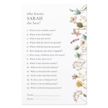 Watercolor Bridal Shower Game