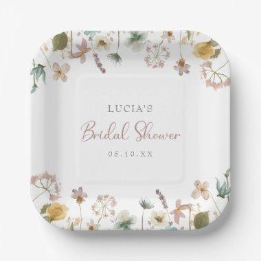 Watercolor Bridal Shower Paper Plates