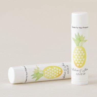 Watercolor  Pineapple Tropical Beach Lip Balm