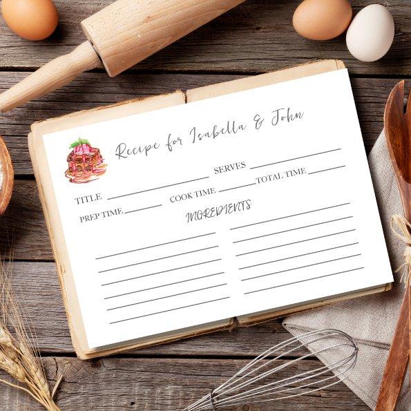 Watercolor Brownie Sundae  Recipe Table Number