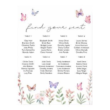 Watercolor Butterflies  Seating Chart