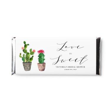 Watercolor Cactus Love is Sweet  Hershey Bar Favors