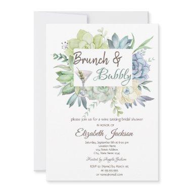 Watercolor Cactus Martini Brunch & Bubbly