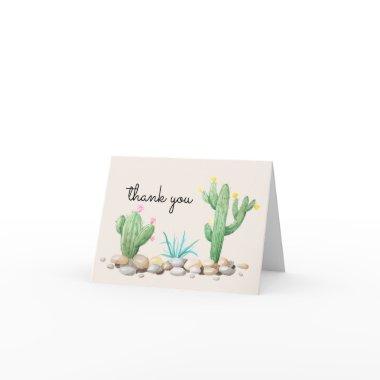 Watercolor Cactus Thank You Invitations