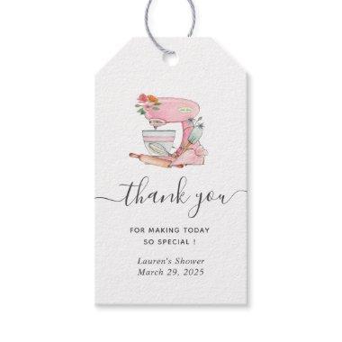 Watercolor Cake mixer Bridal Shower Thank you Gift Tags
