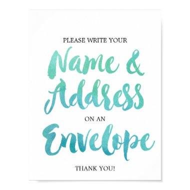 Watercolor Calligraphy Address An Envelope Sign