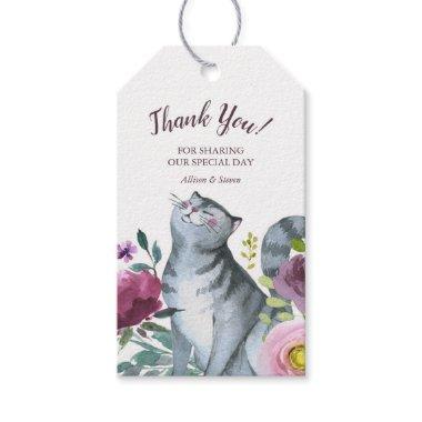Watercolor Cat Thank You Gift and Favor Tags