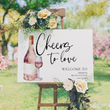 Watercolor Cheers To Love  Welcome Foam Board